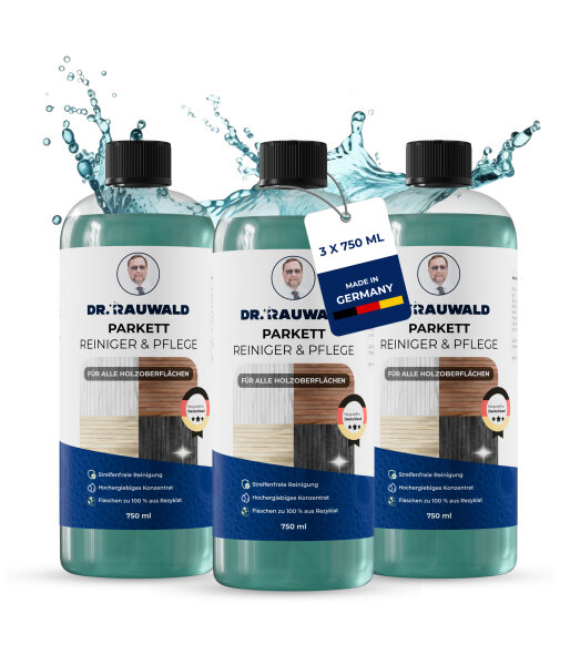 Dr. Rauwald Parkettreiniger & Wischpflege 3x 750ml Vorratspack