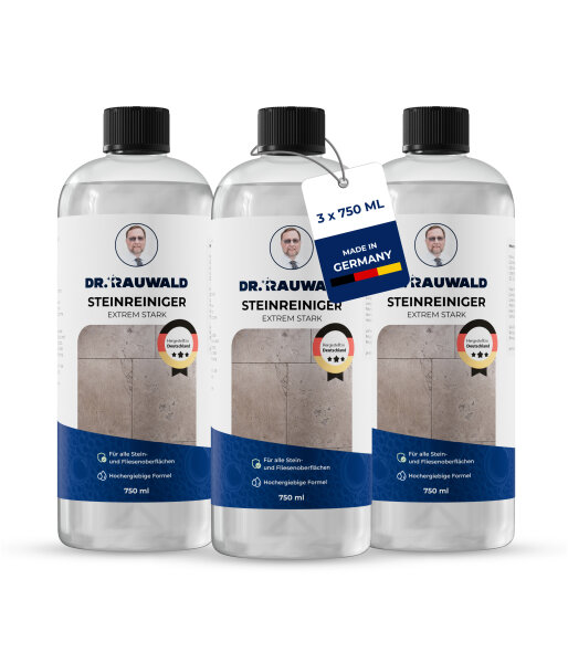 Dr. Rauwald Steinreiniger 3x 750ml Vorratspack säurefrei für Naturstein