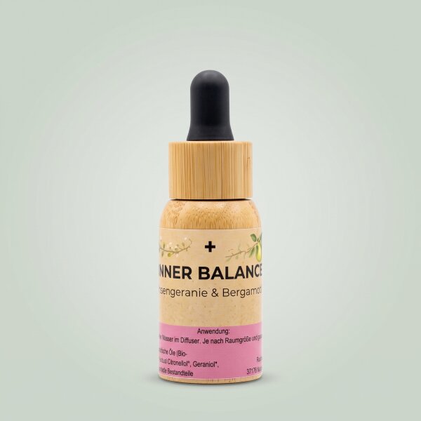 Premium Duftöl "Inner Balance" (10 ml) – Naturreine Rosengeranie & Bergamotte | Yoga Cat