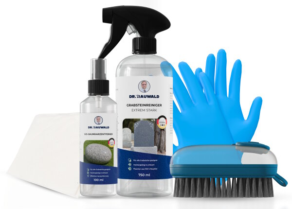 Dr. Rauwald Grabsteinreiniger 750ml 5-tlg. Set inkl. Harzentferner