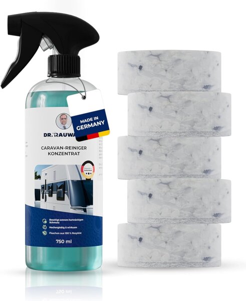 Dr. Rauwald Caravanreiniger 750ml Set mit 5 Schwämmen